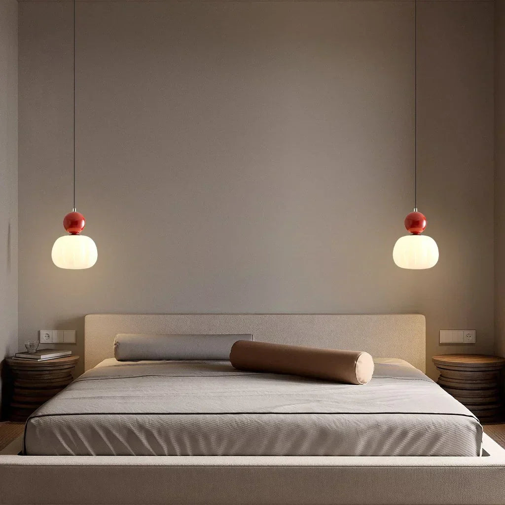 Scullon pendant lamp metal PMMA beige dining room living room design lighting modern pendant lamp glass look | Sansoti