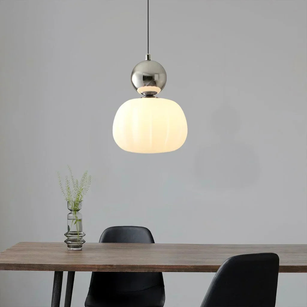 Scullon pendant lamp metal PMMA beige dining room living room design lighting modern pendant lamp glass look | Sansoti