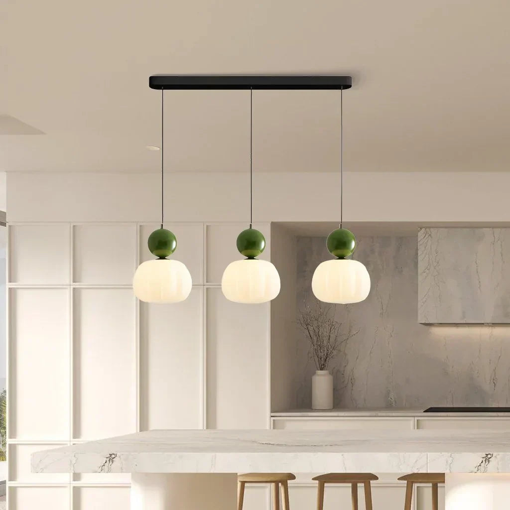 Scullon pendant lamp metal PMMA beige dining room living room design lighting modern pendant lamp glass look | Sansoti