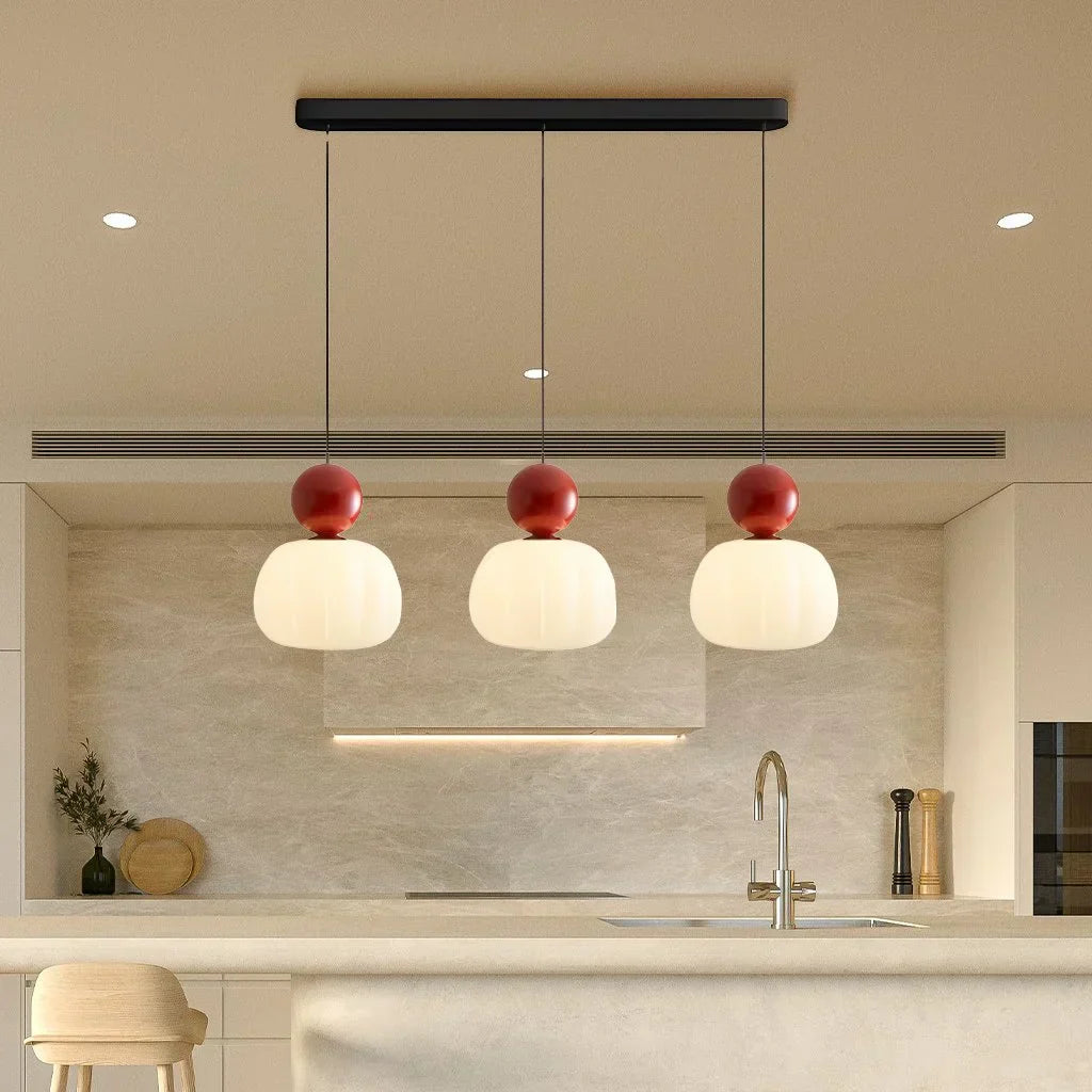 Scullon pendant lamp metal PMMA beige dining room living room design lighting modern pendant lamp glass look | Sansoti
