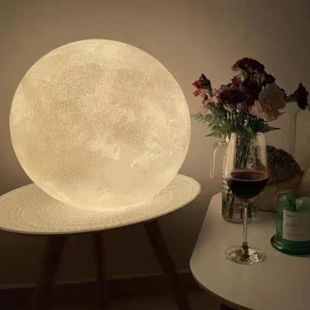Moon Lamp Floor Lamp Dimmable LED Ambient Lighting for Living Room Bedroom Scandinavian Design | Sansoti
