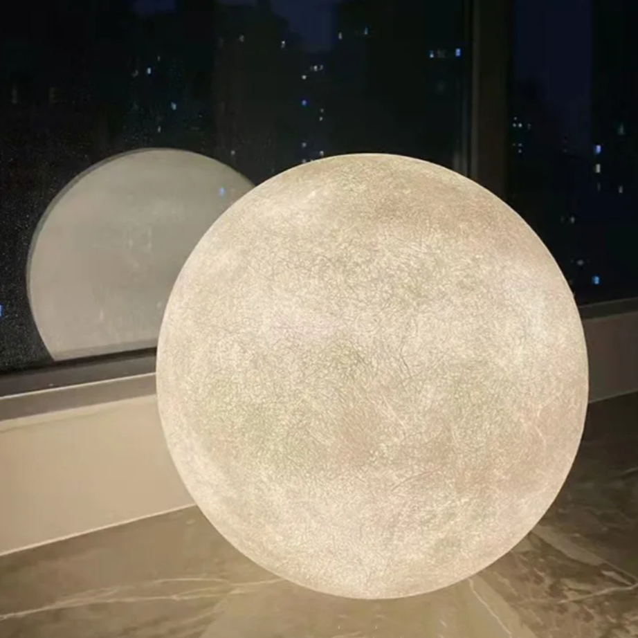 Moon Lamp Floor Lamp Dimmable LED Ambient Lighting for Living Room Bedroom Scandinavian Design | Sansoti