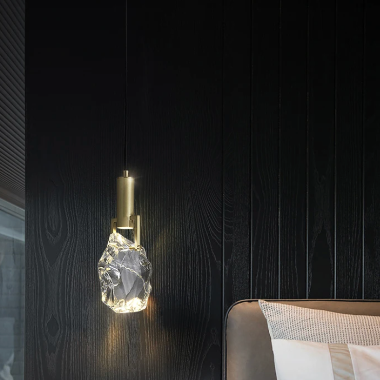 Crystal Pendant Lamp with Adjustable Cable and LED Lighting for Living Room and Dining Room | Sansoti