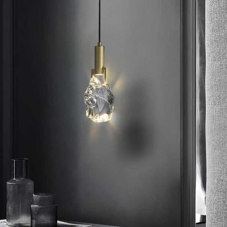 Crystal Pendant Lamp with Adjustable Cable and LED Lighting for Living Room and Dining Room | Sansoti