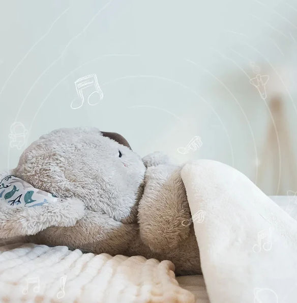 Koala Plush with Soothing Breathing Night Light Sleep Aid Soft Plush Relaxation for Children and Adults | Sansoti