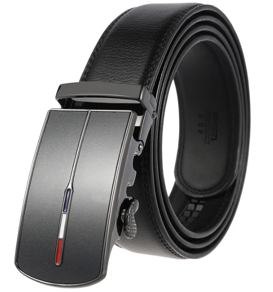 Automatic Men's Belt Luxury Cowhide 3.5cm Wide Stylish Buckle Elegant Trouser Belt Business | Sansoti