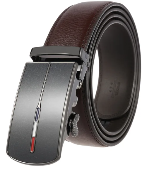 Automatic Men's Belt Luxury Cowhide 3.5cm Wide Stylish Buckle Elegant Trouser Belt Business | Sansoti