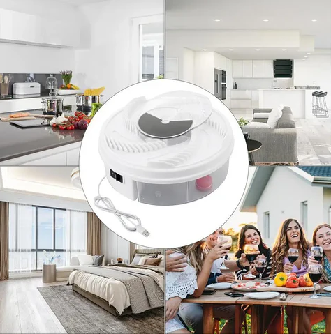 Automatic Fly Catcher USB – Rotating Silent Insect Trap Without Chemicals 120m² Range – Safe for Children and Pets – Environmentally Friendly | Sansoti