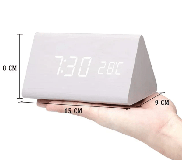LED-Holzwecker mit Sprachaktivierung & minimalistischem Design – Sansoti