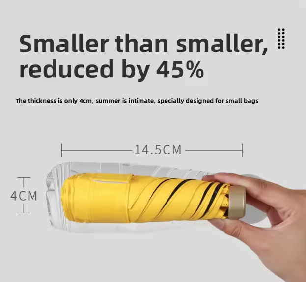 Mini Rain Umbrella UV Protection Compact Pocket Umbrella Foldable Windproof Summer Umbrella Travel Umbrella | Sansoti