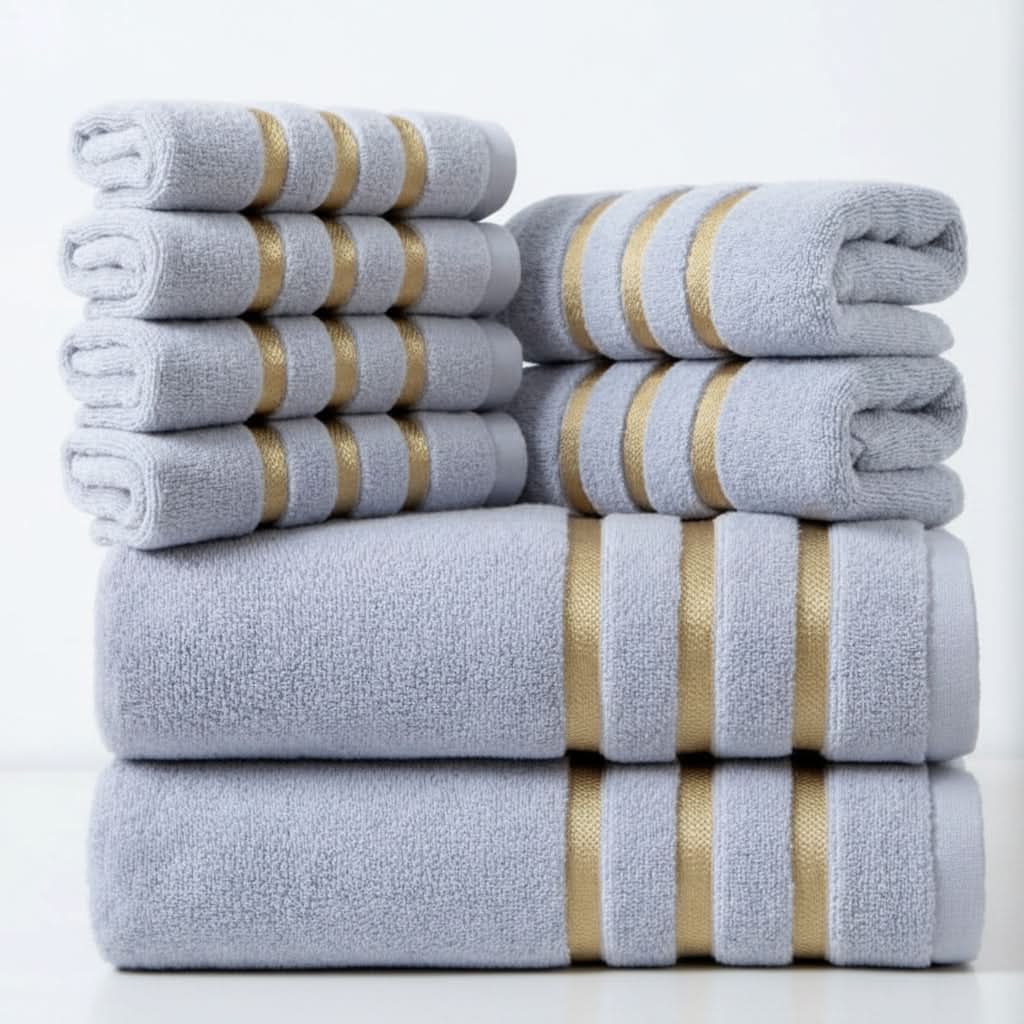 Couverture d’hôtel en polyester, texture douce, confort premium, élégante et apaisante pour la chambre, plaid vert et rose | Sansoti