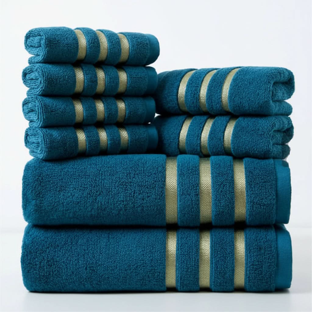Couverture d’hôtel en polyester, texture douce, confort premium, élégante et apaisante pour la chambre, plaid vert et rose | Sansoti