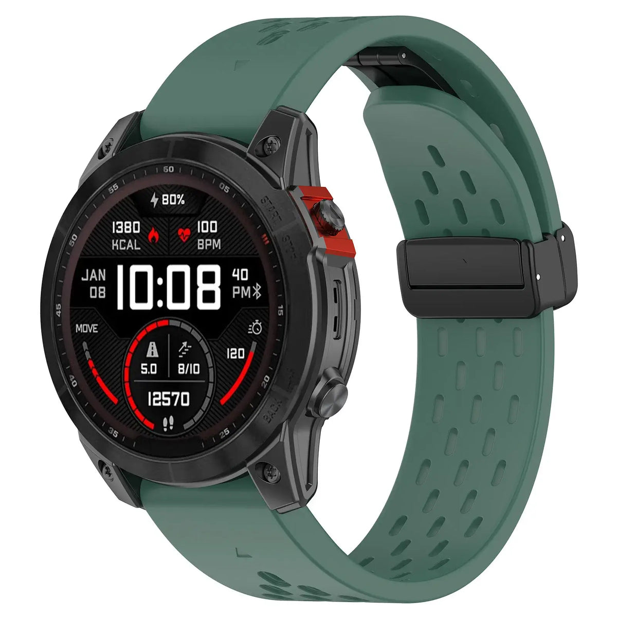 Breathable Silicone Smartwatch Band QuickFit Sports Wristband Replacement 20mm 22mm 26mm Watch Accessory | Sansoti