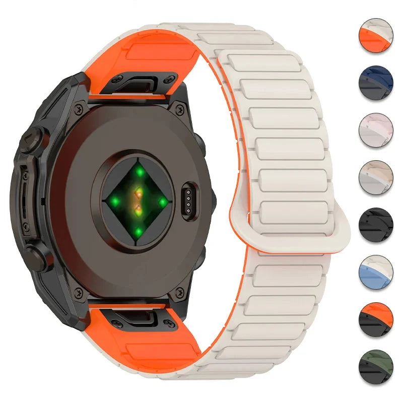 Magnetic Silicone Smartwatch Band 20mm 22mm 26mm Adjustable Sports Wristband Waterproof Comfortable Watch | Sansoti
