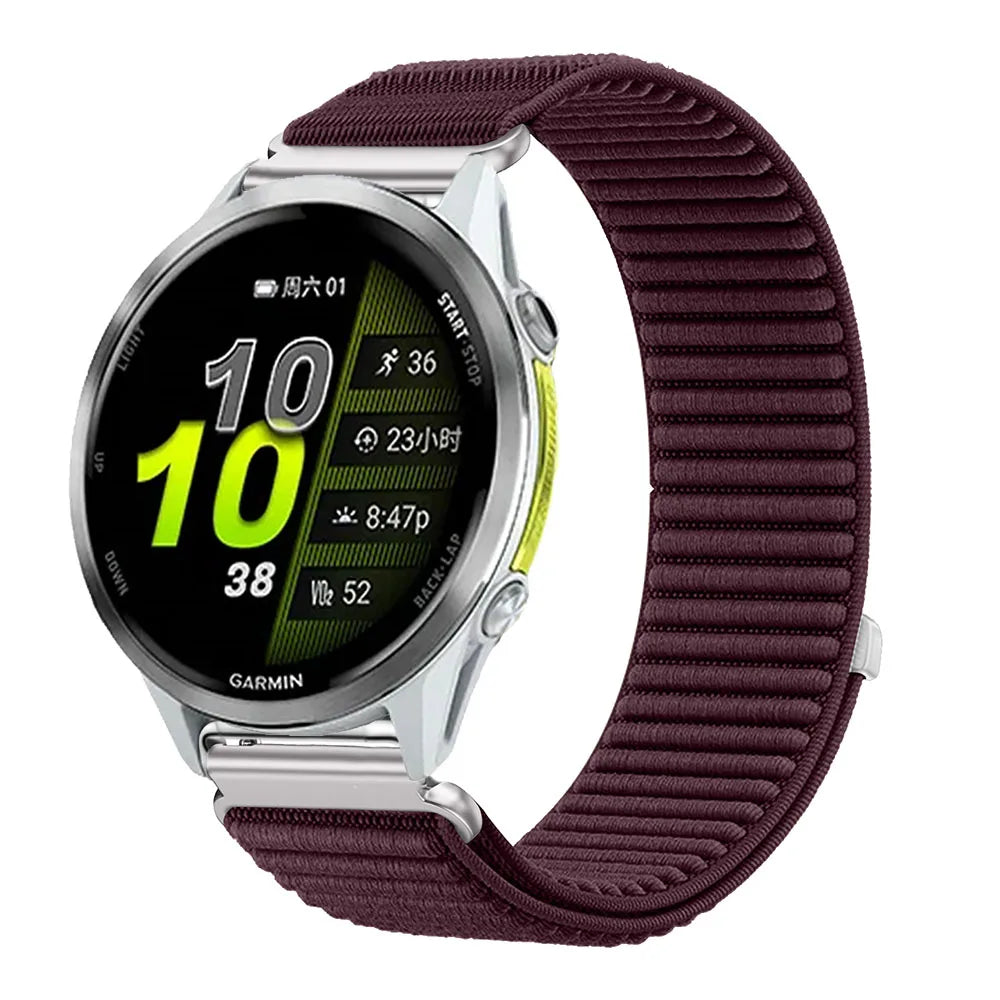Ademend en verstelbaar nylon smartwatch-bandje van 21 cm voor sporthorloges, 20 mm en 22 mm, unisex polsband | Sansoti