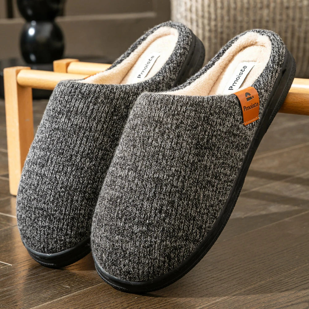 Herenpantoffels met Memory Foam Voetbed - Warme Comfortabele Sloffen met Antislip Zool voor Binnen en Thuis | Sansoti