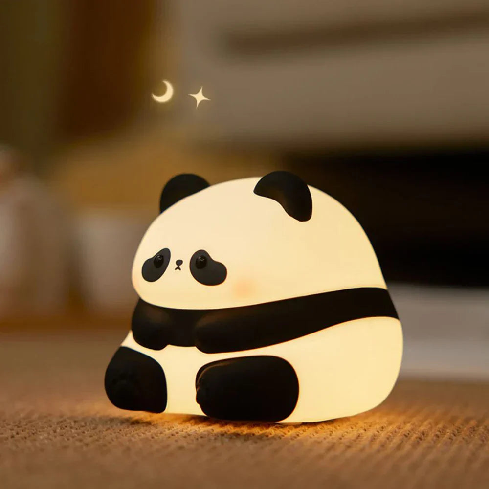 Animal Night Light LED Night Lamp Soft Silicone USB Rechargeable Timer Mood Lighting Kids Room | Sansoti