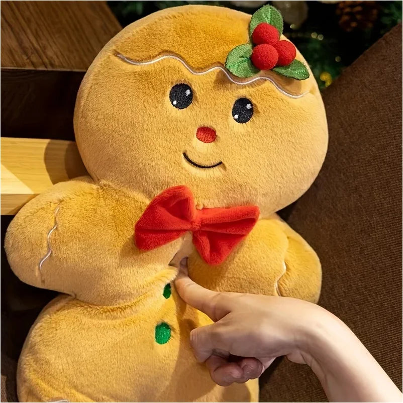 Weihnachts-Zierkissen aus Plüsch – Dekoratives Festtagskissen 45x45cm für Wohnzimmer, Schlafzimmer und Sofa | Sansoti
