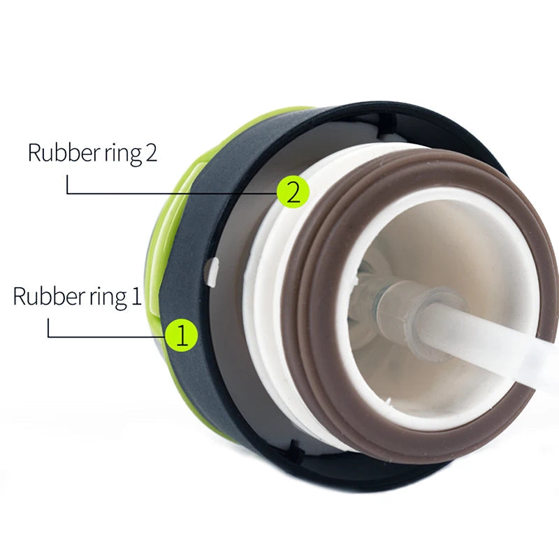 Thermosfles Fiets 500ml Dubbelwandig RVS Drinkfles Sportdop Draagkoord Isolatie Temperatuurbehoud Waterfles | Sansoti