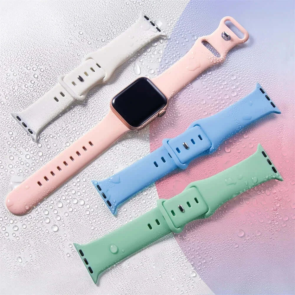 Water-Resistant Flexible Silicone Smartwatch Band Soft Watch Strap for Active Daily Use | Sansoti