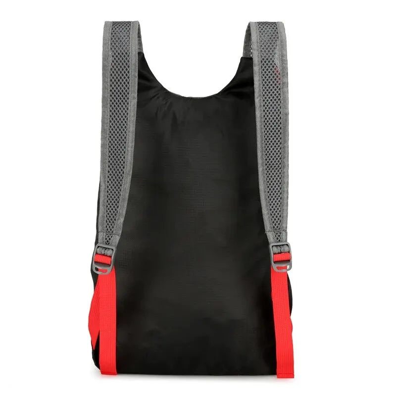 Sac à dos pliable 20 L étanche en polyester noir gris bleu vert orange pour la randonnée, le camping et les voyages | Sansoti
