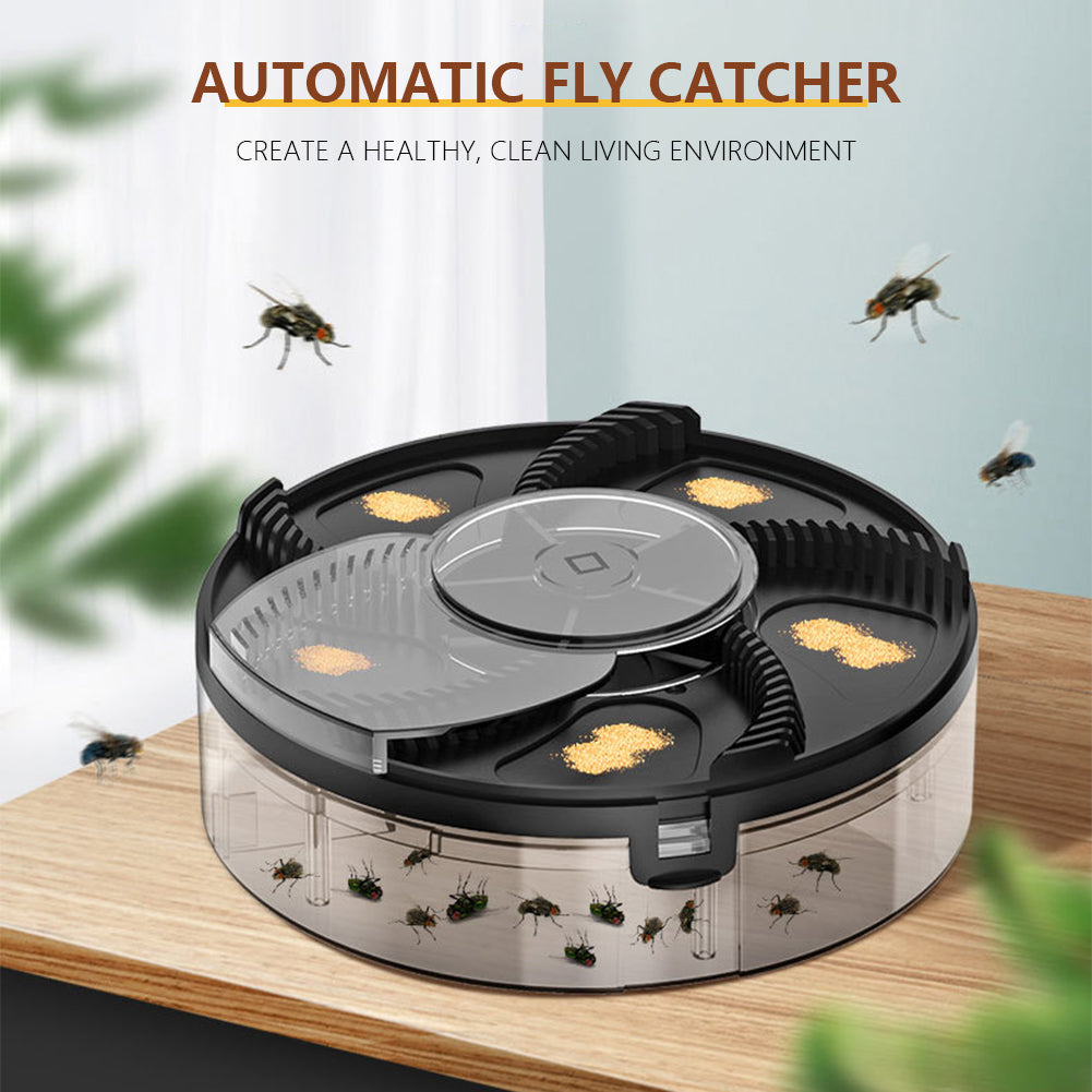Automatic Fly Catcher USB – Rotating Silent Insect Trap Without Chemicals 120m² Range – Safe for Children and Pets – Environmentally Friendly | Sansoti