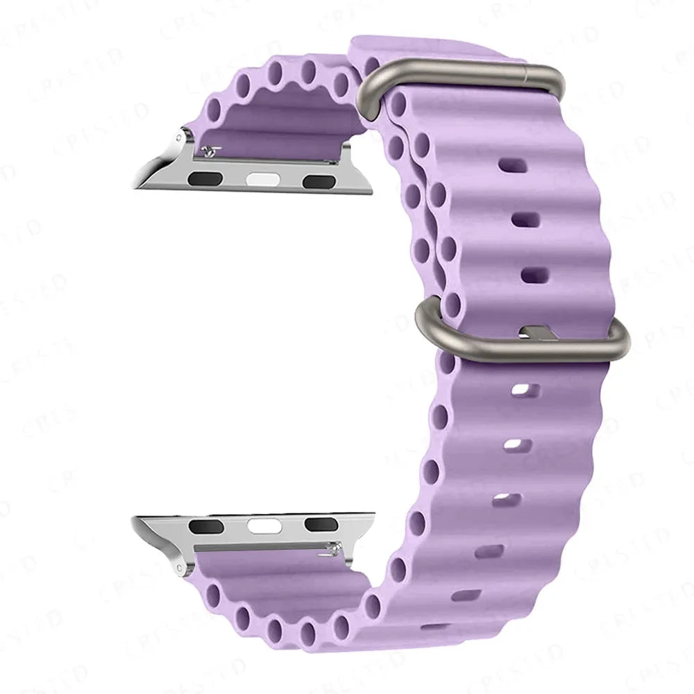 Water-Resistant Breathable Silicone Smartwatch Band Unisex Watch Band Sports Band Replacement Wristband | Sansoti