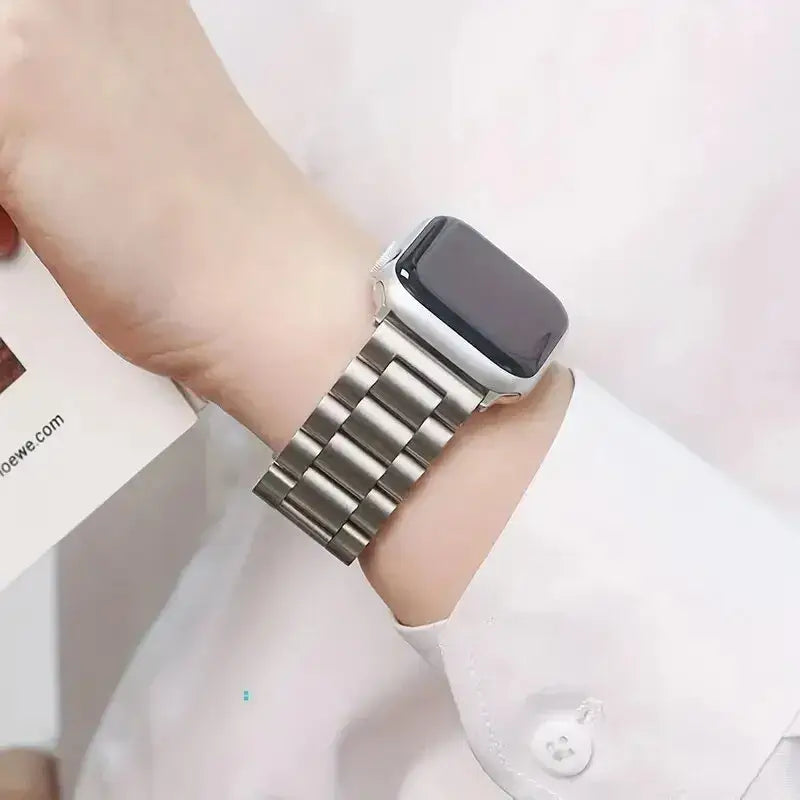 Roestvrij Stalen Smartwatch Bandje Premium Metalen Horlogeband Verstelbaar Polsbandje Stijlvol Elegant | Sansoti
