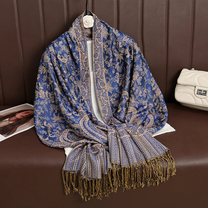 Pashmina Omslagdoek Kasjmier-look Dames 70x190cm Zachte Wintersjaal Vier Seizoenen Warm Foulard Elegante Sjaal | Sansoti