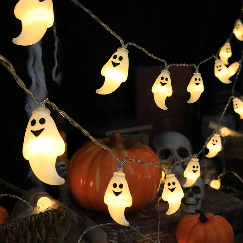 LED Halloween String Lights with Figures 150cm 10 Lights Spooky Mood Lighting Decoration for Parties | Sansoti