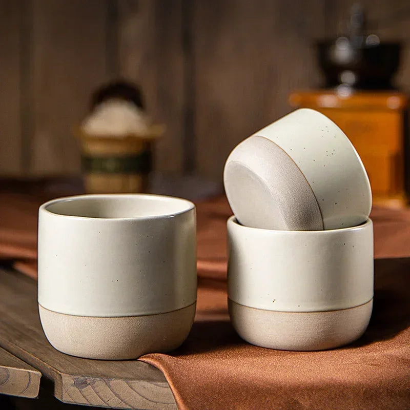 Japandi Coffee Mug Ceramic Handmade Espresso Cup Tea Cup Japanese Style 100ml 180ml 230ml Wabi Sabi Stoneware Coffee Cup Restaurant Café | Sansoti