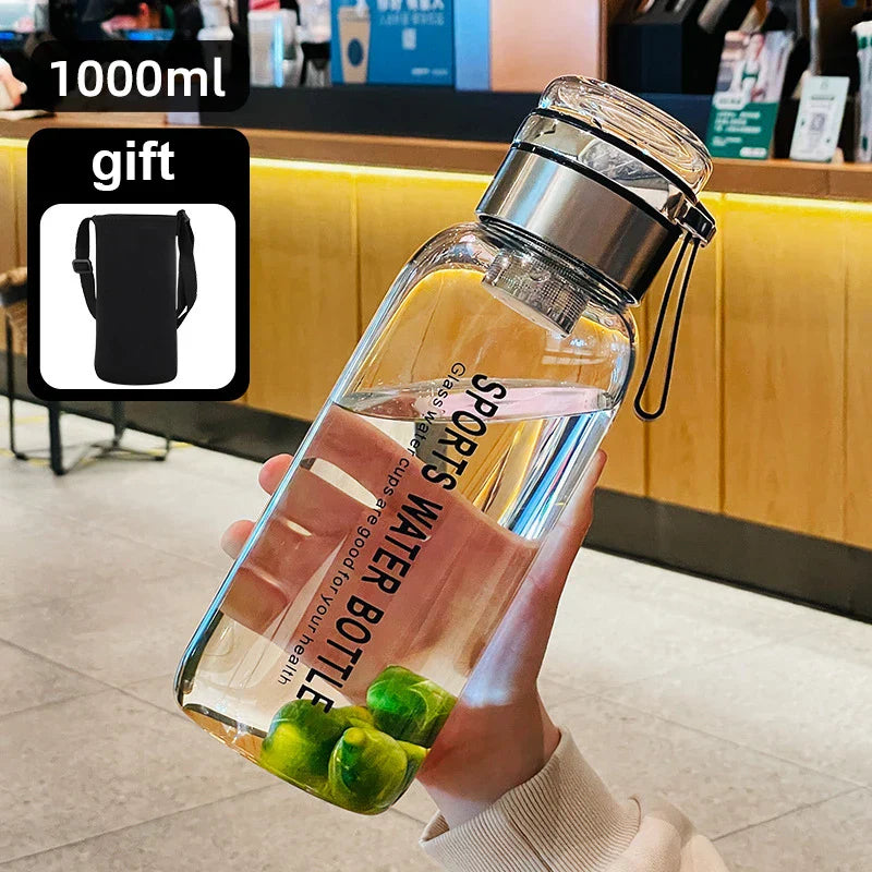 Große Wasserkanne 2 Liter transparent – praktische Trinkflasche für Milch, Saft & Wasser | Sansoti