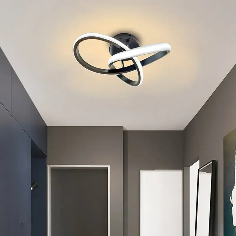 LED-Deckenleuchte mit Doppelringen Modernes Design Flur Büro Balkon Beleuchtung Kreativ | Sansoti