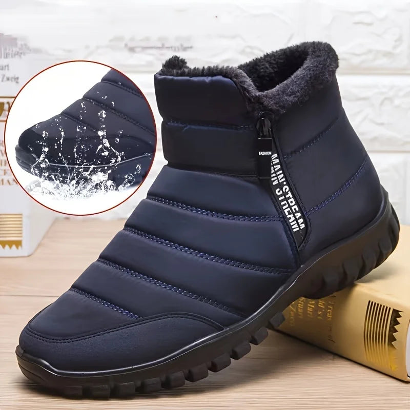 Men's winter boots with fleece lining and water-repellent upper for optimal comfort in cold seasons | Sansoti