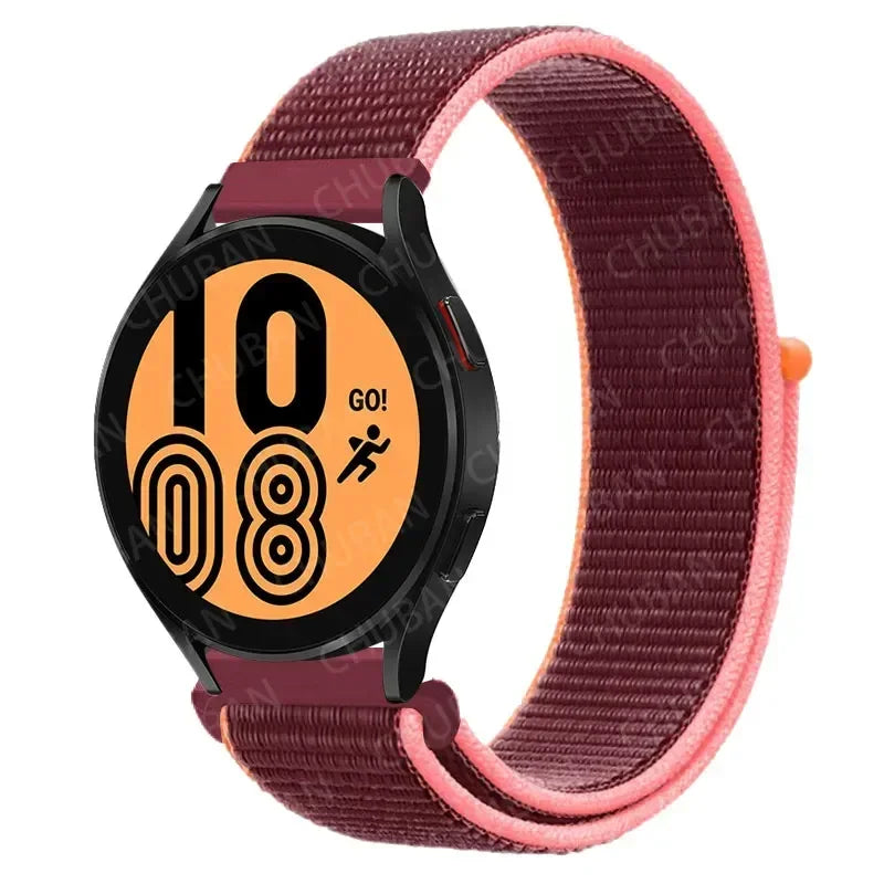 Nylon Sport Strap for Smartwatch 20mm 22mm Breathable Lightweight Loop Wristband Adjustable Training Fitness | Sansoti