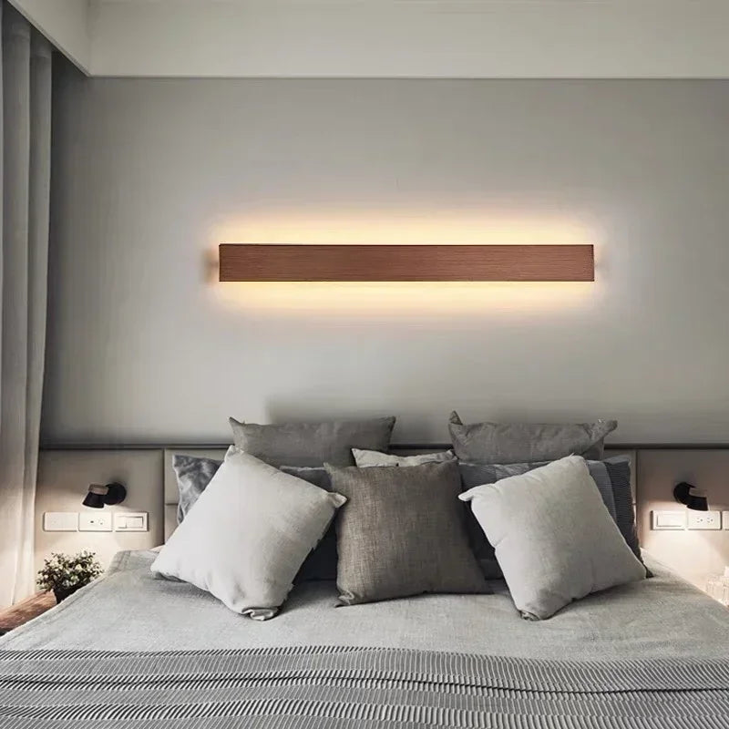 LED Wall Light Modern Aluminum Acrylic 30cm Warm White Black Gold Bedroom Hallway Bathroom Minimalist Design | Sansoti