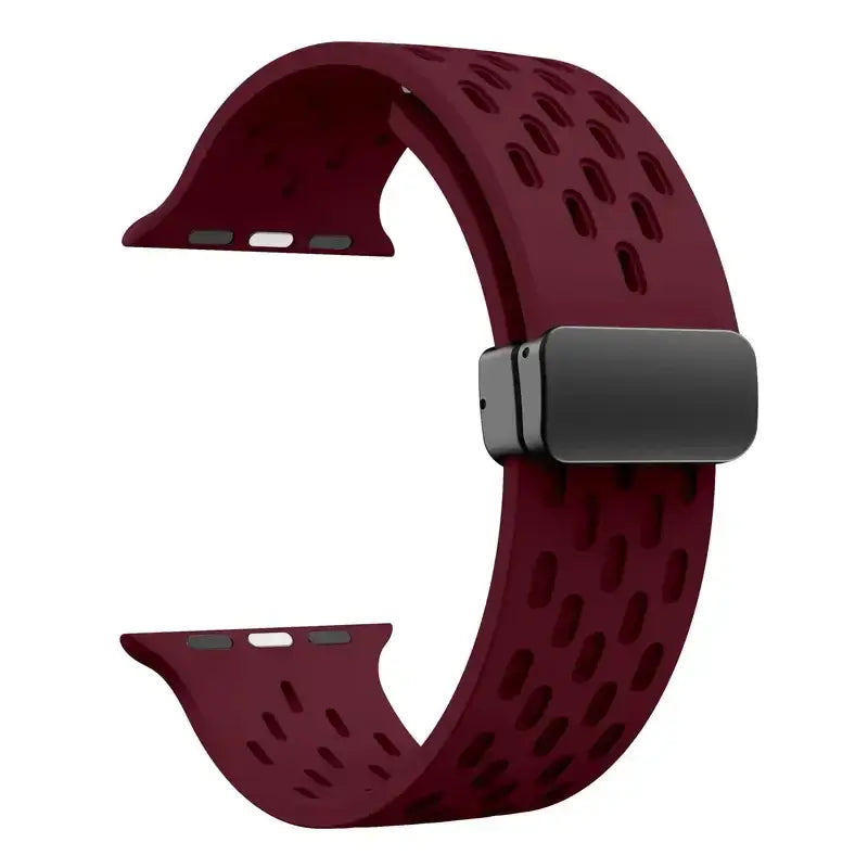 Breathable Magnetic Silicone Smartwatch Band 38-49mm Adjustable Wristband for Sports Active Daily Use | Sansoti
