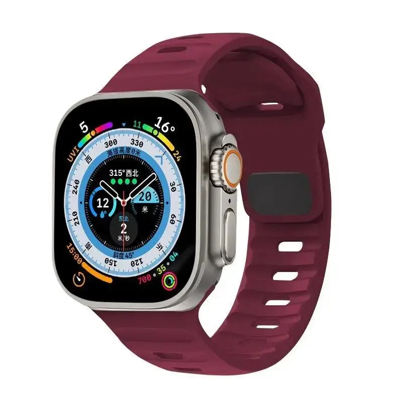 Soft-Fit Adjustable Waterproof Silicone Smartwatch Band Sport Casual Daily Use Watch Strap | Sansoti