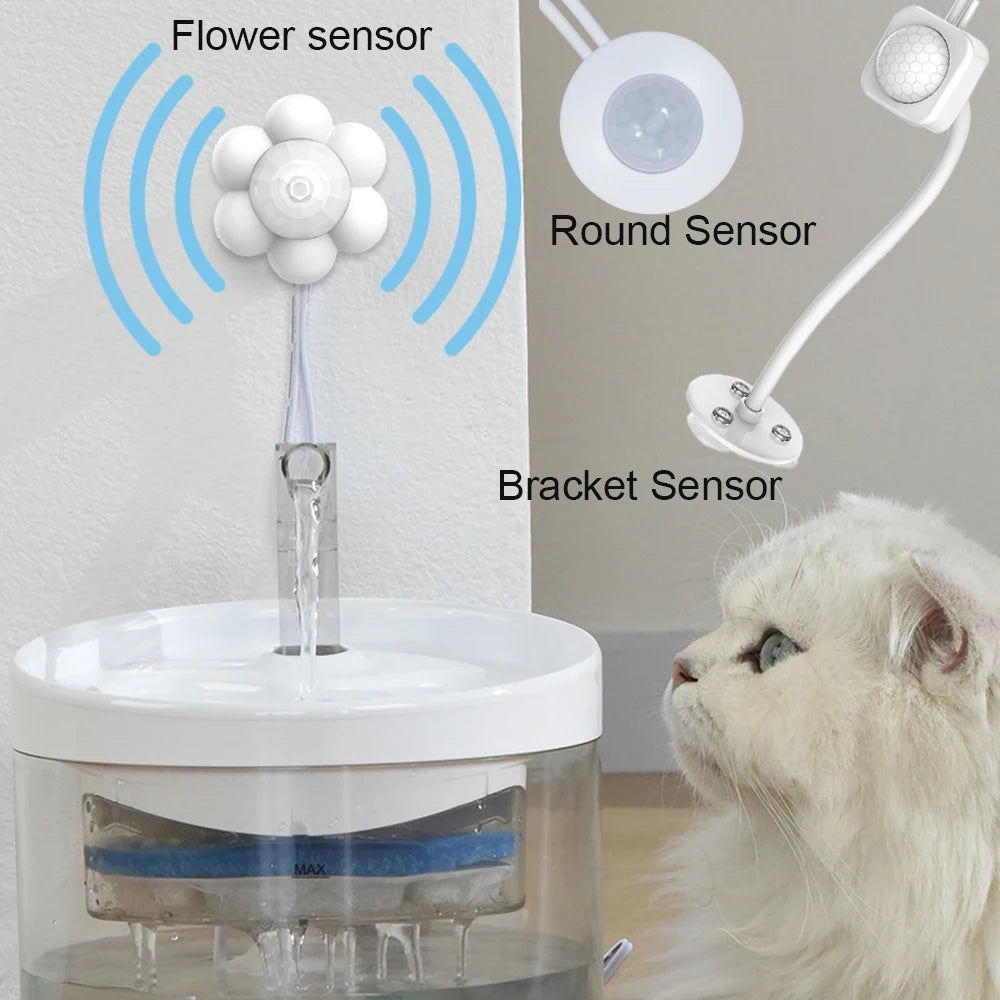 Draadloze Drinkfontein voor Katten en Honden met Bewegingssensor Oplaadbaar USB Automatische Watervoorziening | Sansoti