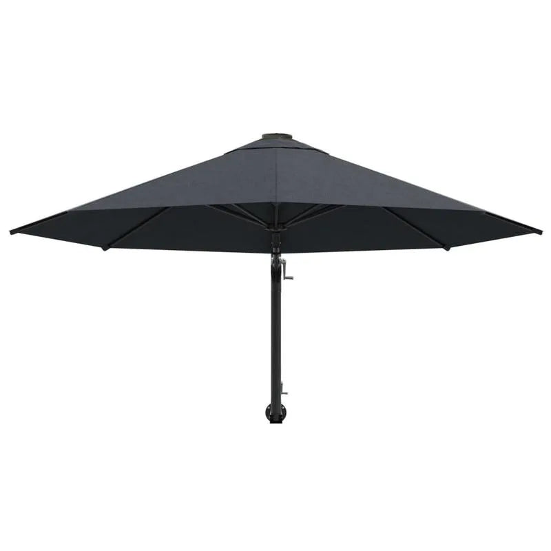 Semi-circular wall-mounted sunshade 300 cm Anthracite Balcony Terrace Garden Parasol with Crank System UV Protection | Sansoti