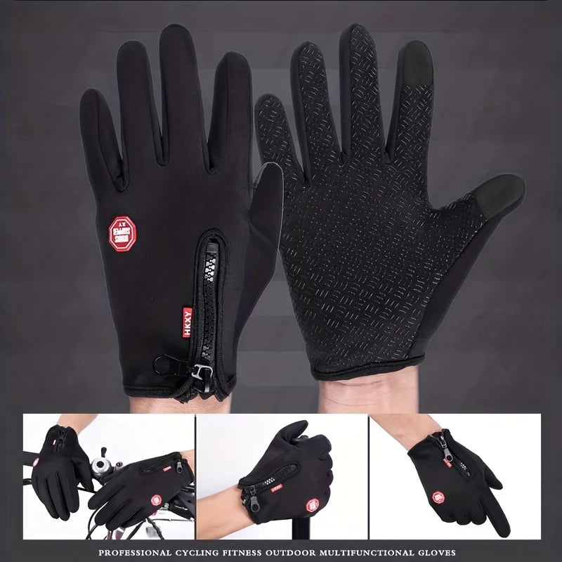 Touchscreen Winterhandschoenen Unisex Warm Gevoerd Winddicht Antislip voor Fietsen Motor Outdoor Sport | Sansoti