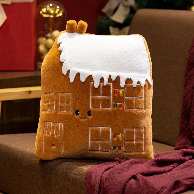 Weihnachts-Zierkissen aus Plüsch – Dekoratives Festtagskissen 45x45cm für Wohnzimmer, Schlafzimmer und Sofa | Sansoti