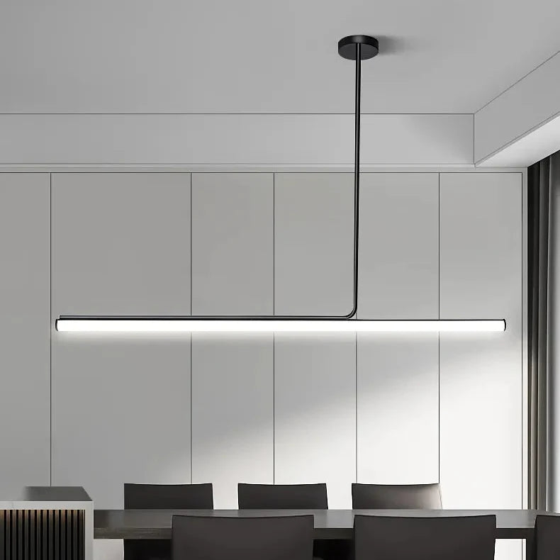 Suspension asymétrique en T en métal et acrylique, LED à intensité réglable, éclairage pour salle à manger, îlot de cuisine et salon moderne | Sansoti