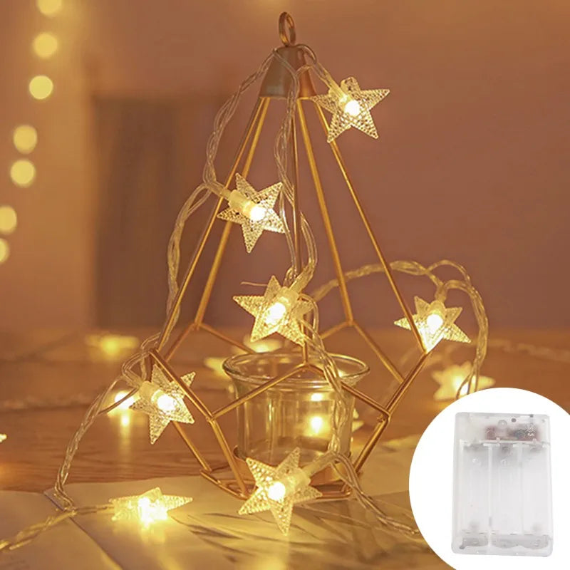 Sterren Lichtslinger LED Sfeerverlichting voor Tuin Terras Feest Binnen Buiten Decoratie Sfeerlamp Feestverlichting | Sansoti
