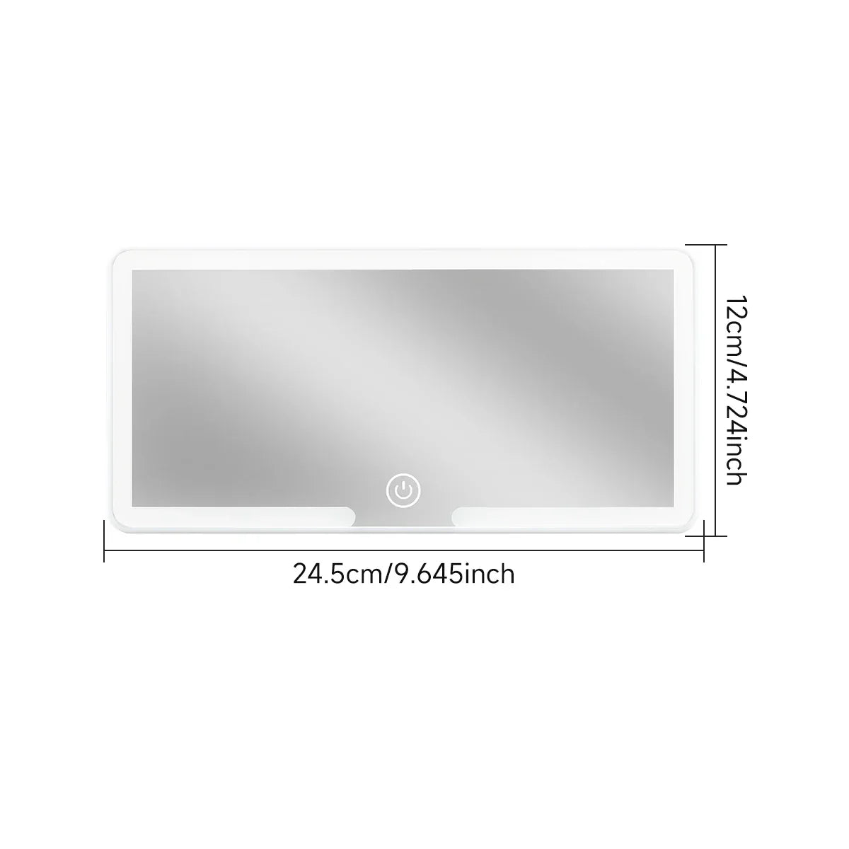 Illuminated Makeup Mirror for Car — 3 Light Settings LED Cosmetic Mirror with Clip — Rechargeable Travel Mirror for Sun Visor and Home Use | Sansoti