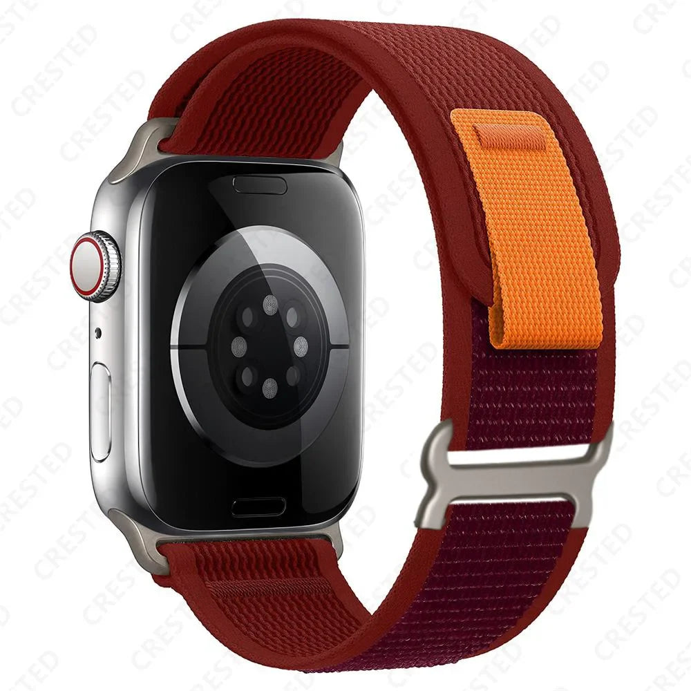 Nylon Smartwatch Trail Loop Strap - Adjustable Sport Strap with Durable Buckle - Multicolored Active Wristband | Sansoti
