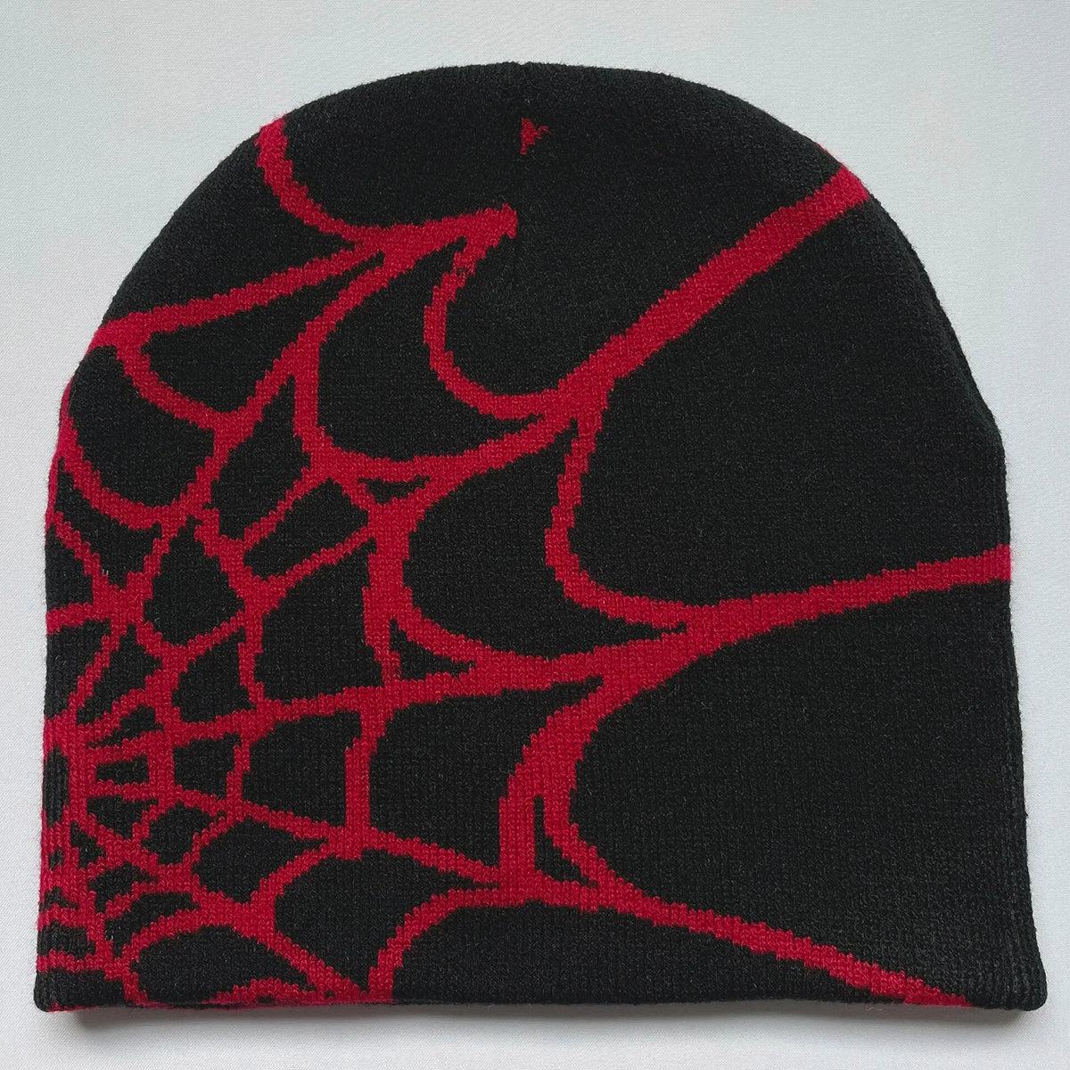 Knitted Beanie with Spiderweb Pattern Unisex Winter Hat Warm Acrylic Outdoor Sports Headwear Beanie Fashion Accessory | Sansoti