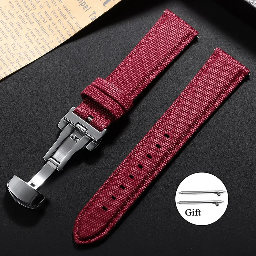 Nylon Sailcloth Watch Band Water-Resistant Quick-Release Universal Sports Watch Band 20mm 22mm Wristband | Sansoti