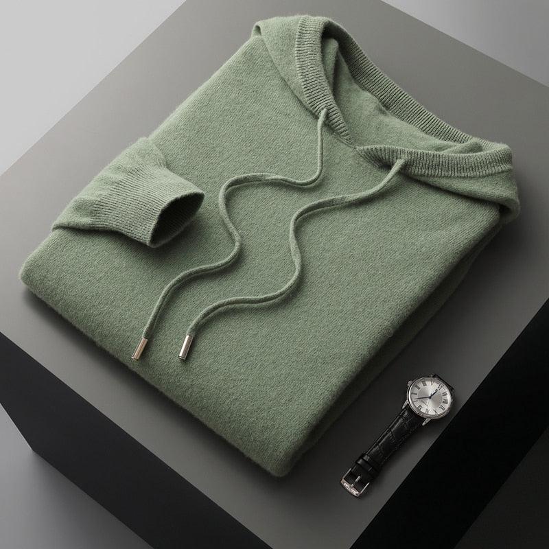 Woll-Hoodie mit Kapuze für Herren – warm und atmungsaktiv Merino-Pullover – thermoregulierende Outdoorbekleidung – verschiedene Farben | Sansoti