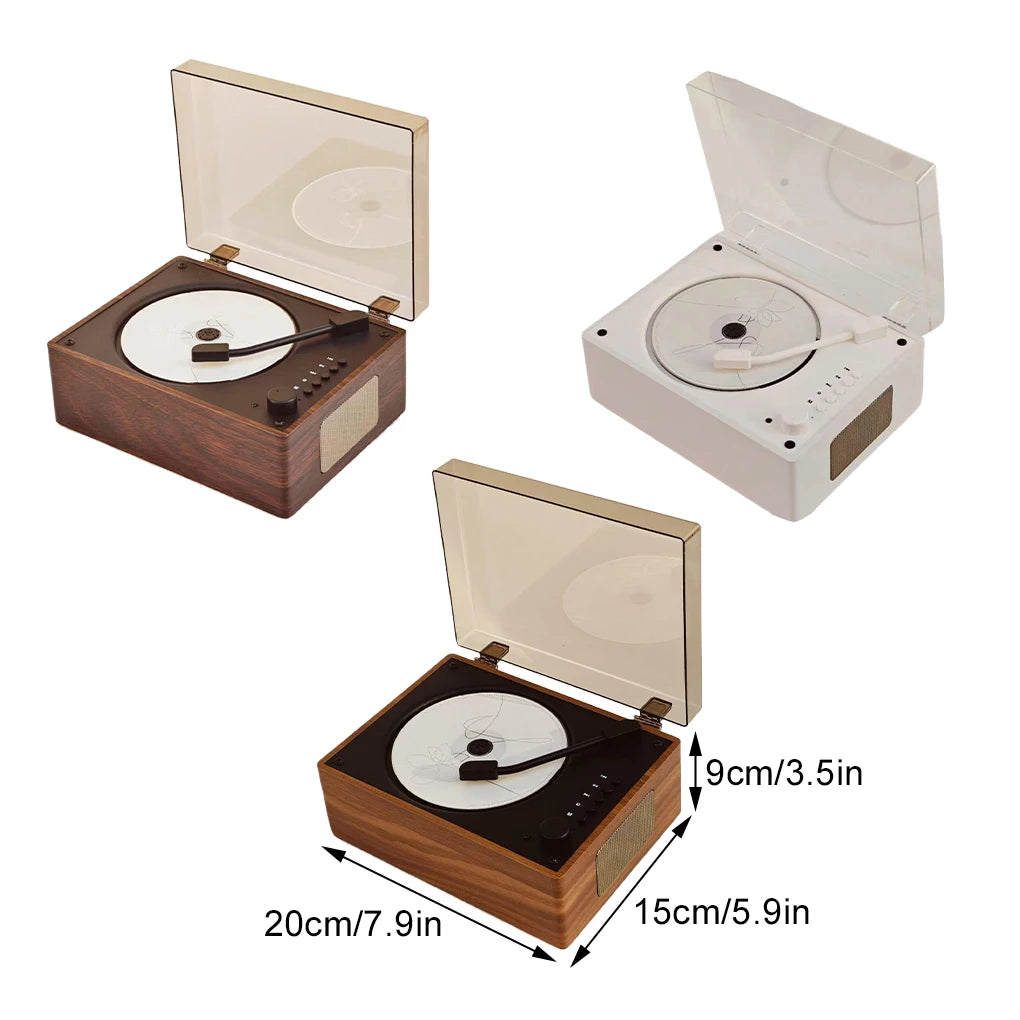 Retro CD player Bluetooth 5.1 portable wood USB AUX living room bedroom music player rechargeable remote control vintage | Sansoti